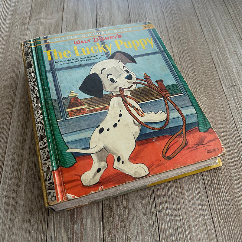 The Lucky Puppy Vintage Rare-Golden Book Journal READY TO SHIP