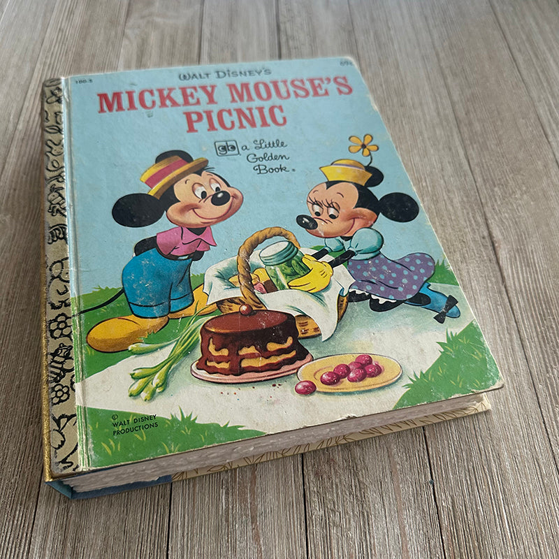 Mickey Picnic Teal -Golden Book Journal READY TO SHIP