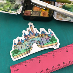 Die Cut Castle Sticker w/ Free Shipping