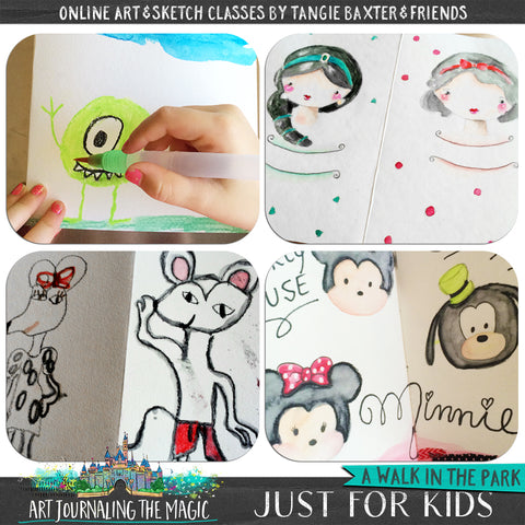 [Just for Kids Art Journaling & Autograph Books] Sketchbook Class {Self-Study}