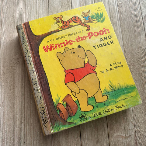 Winnie-the-Pooh & Tigger )-Golden Book Journal READY TO SHIP