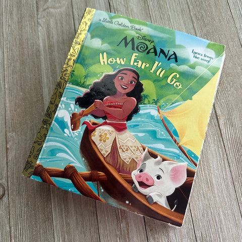 Moana Lyrics-Golden Book Journal READY TO SHIP