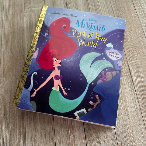 Little Mermaid Lyrics-Golden Book Journal READY TO SHIP