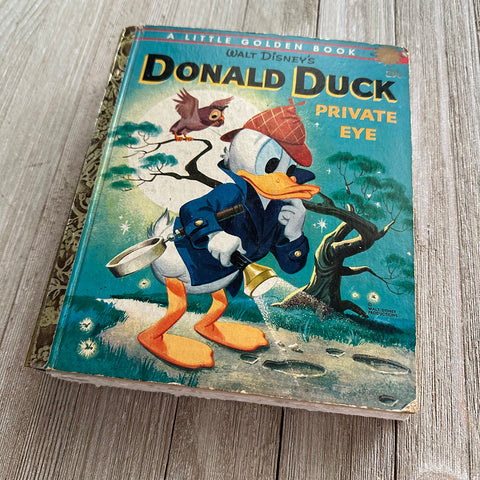 Vintage Duck Private Eye-Golden Book Journal READY TO SHIP