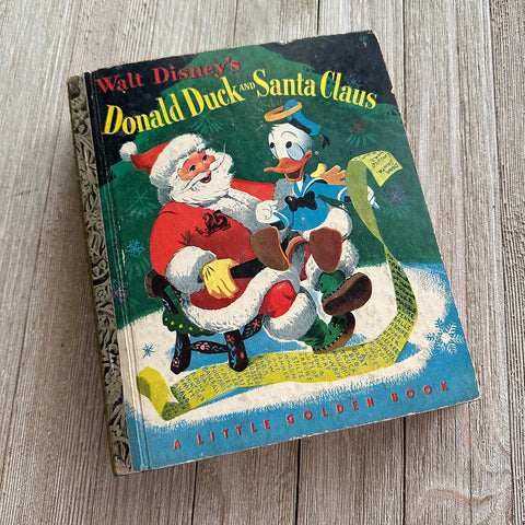 Vintage Duck Santa-Golden Book Journal READY TO SHIP