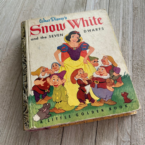 Vintage Snow-Golden Book Journal READY TO SHIP