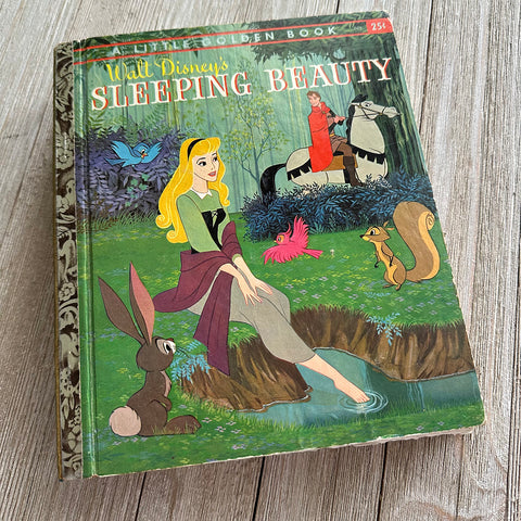 Vintage Sleeping Forest-Golden Book Journal READY TO SHIP