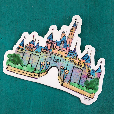 Die Cut Castle Sticker w/ Free Shipping