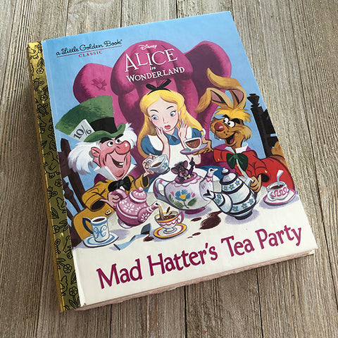 Alice Mad Hatter's Tea Party-Golden Book Journal READY TO SHIP