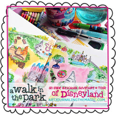 urban sketch art journal Disneyland park with Tangie Baxter and Friends at ArtJournalingtheMagic.com